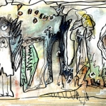 Action Painting auf kleinen Formaten
