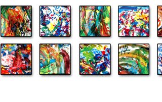 Kunstwerke von der Action Painting Teamaktivität in München