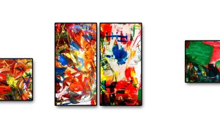 Kunstwerke von der Action Painting Teamaktivität in München