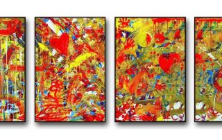 Kick-Off Action Painting mit Etelka Kovacs-Koller Ergebnis