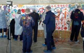Teampainting gemeinsam malen Action Painting