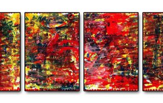 Kick-Off Action Painting mit Etelka Kovacs-Koller Ergebnis