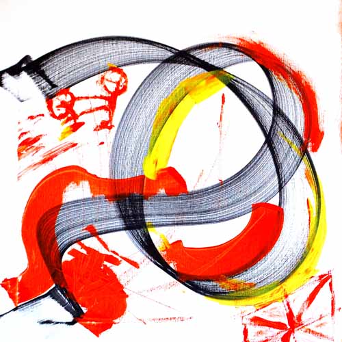 Entstandenes Werk bei Leadership Teampainting mit Etelka Kovacs-Koller