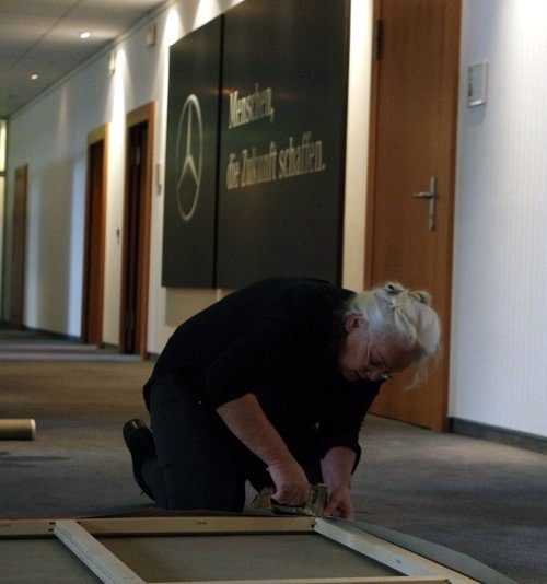 Etelka Kovacs-Koller nach dem teampainting kreative zukunftswerkstatt