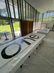 Teamevent Logo malen mit Etelka Kovacs-Koller